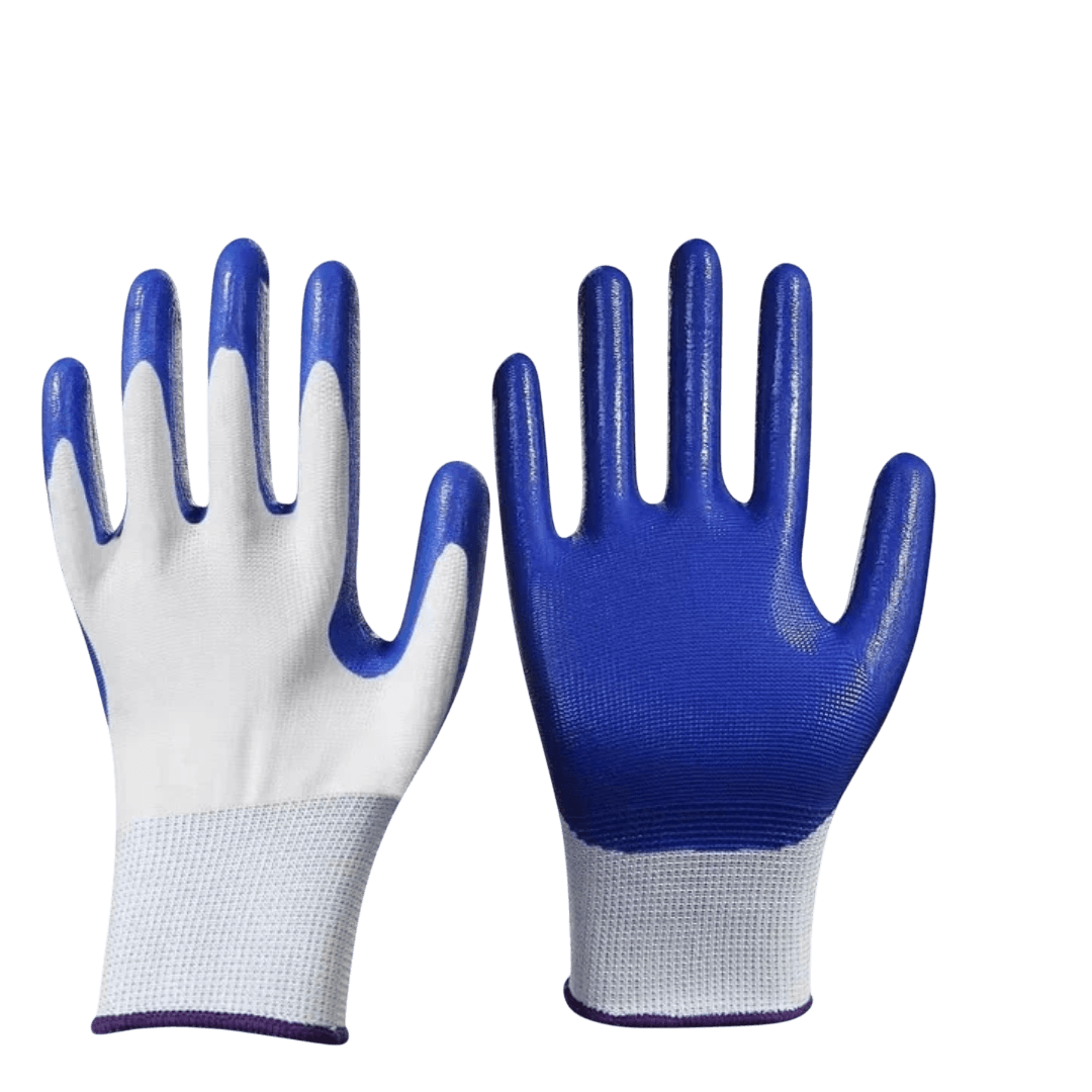 Guante Blanco Palma Azul S518